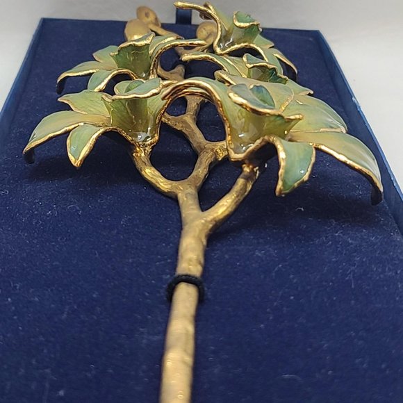 Vintage 24k Dipped Orchid - Picture 2 of 6